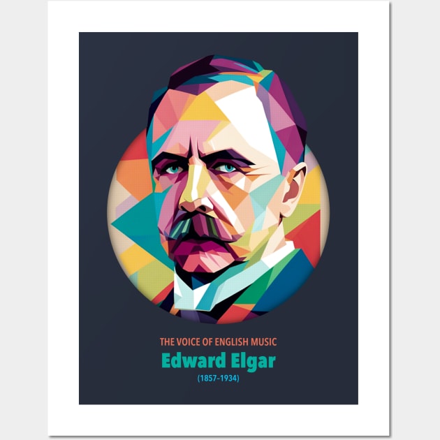 Edward Elgar in WPAP Wall Art by BAJAJU